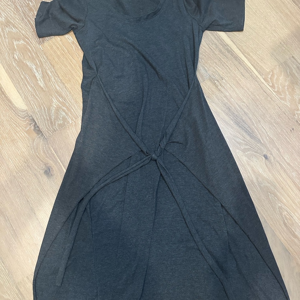 Athleta Soft Scoop Neck Black Dress